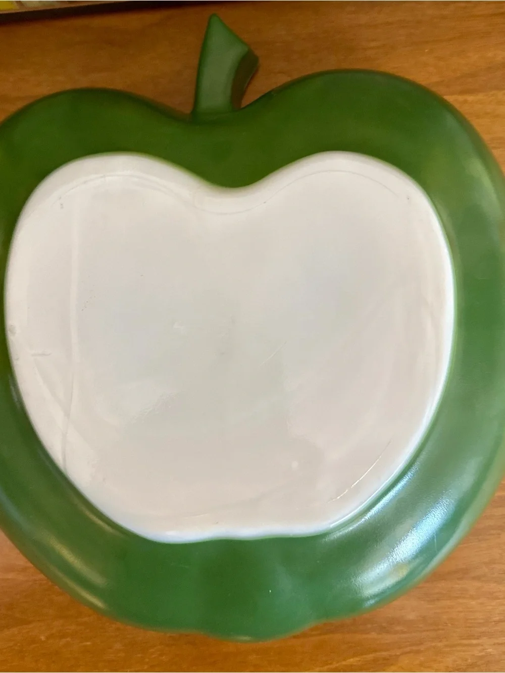 Vintage 1950s Hazel Atlas Green Apple Salad Bowl w/ Original Servers - MCM